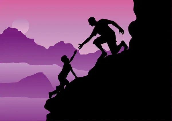 Illustration representing support and care for students